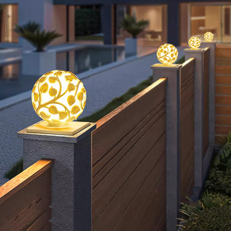 ไฟเสาภายนอกอาคาร ไฟเสา LED พลั - Solar Garden Light บทวิจารณ์และราคา